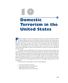 10 Domestic Terrorism in the United States O 237