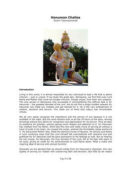 Hanuman Chalisa Meaning Explained (Swami Tejomayananda)