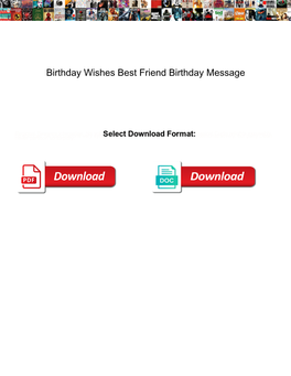 Birthday Wishes Best Friend Birthday Message