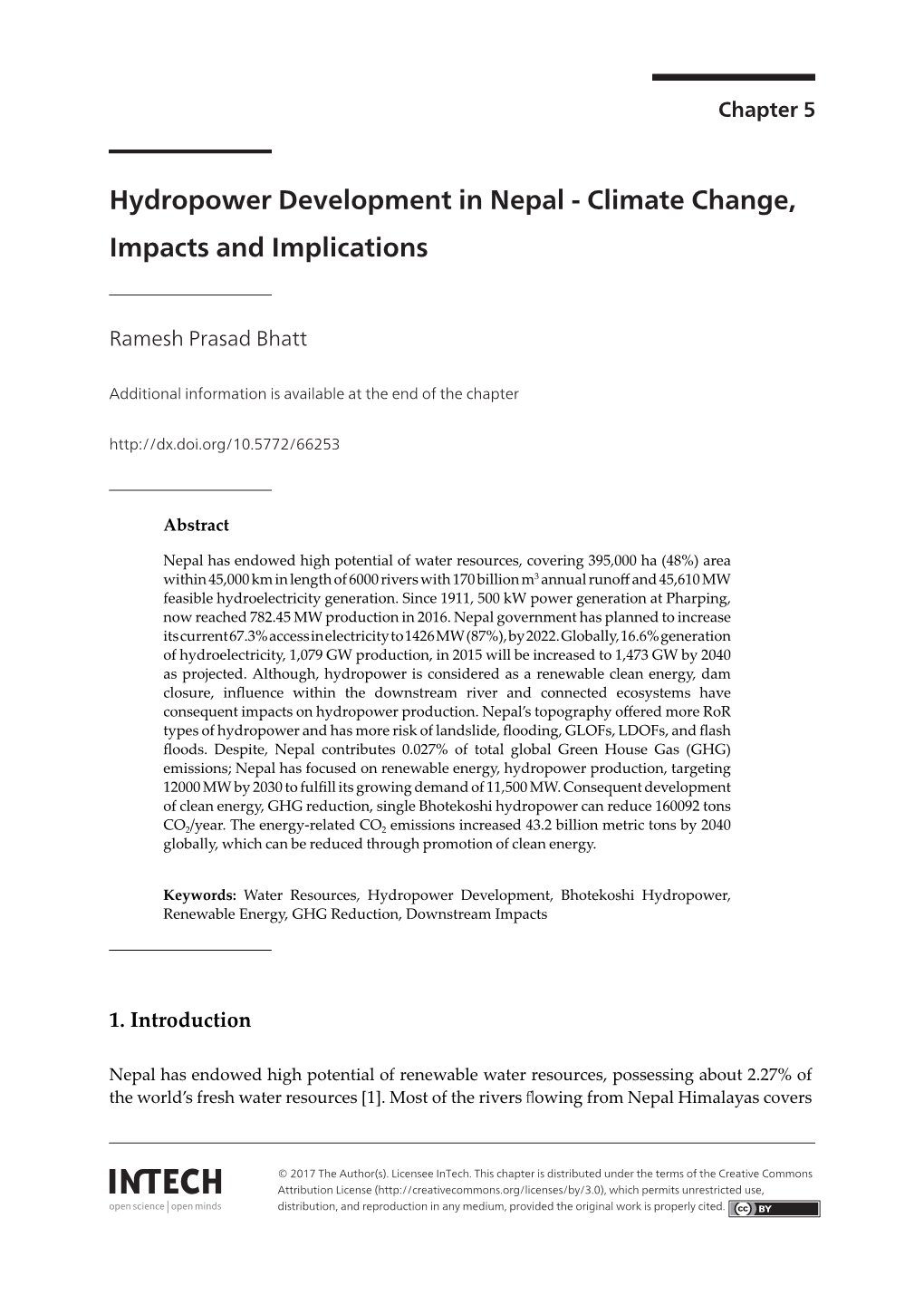 Hydropower Development in Nepal - Climate Change, Impacts and Implications 77 Landslide, Sedimentation, and Flooding