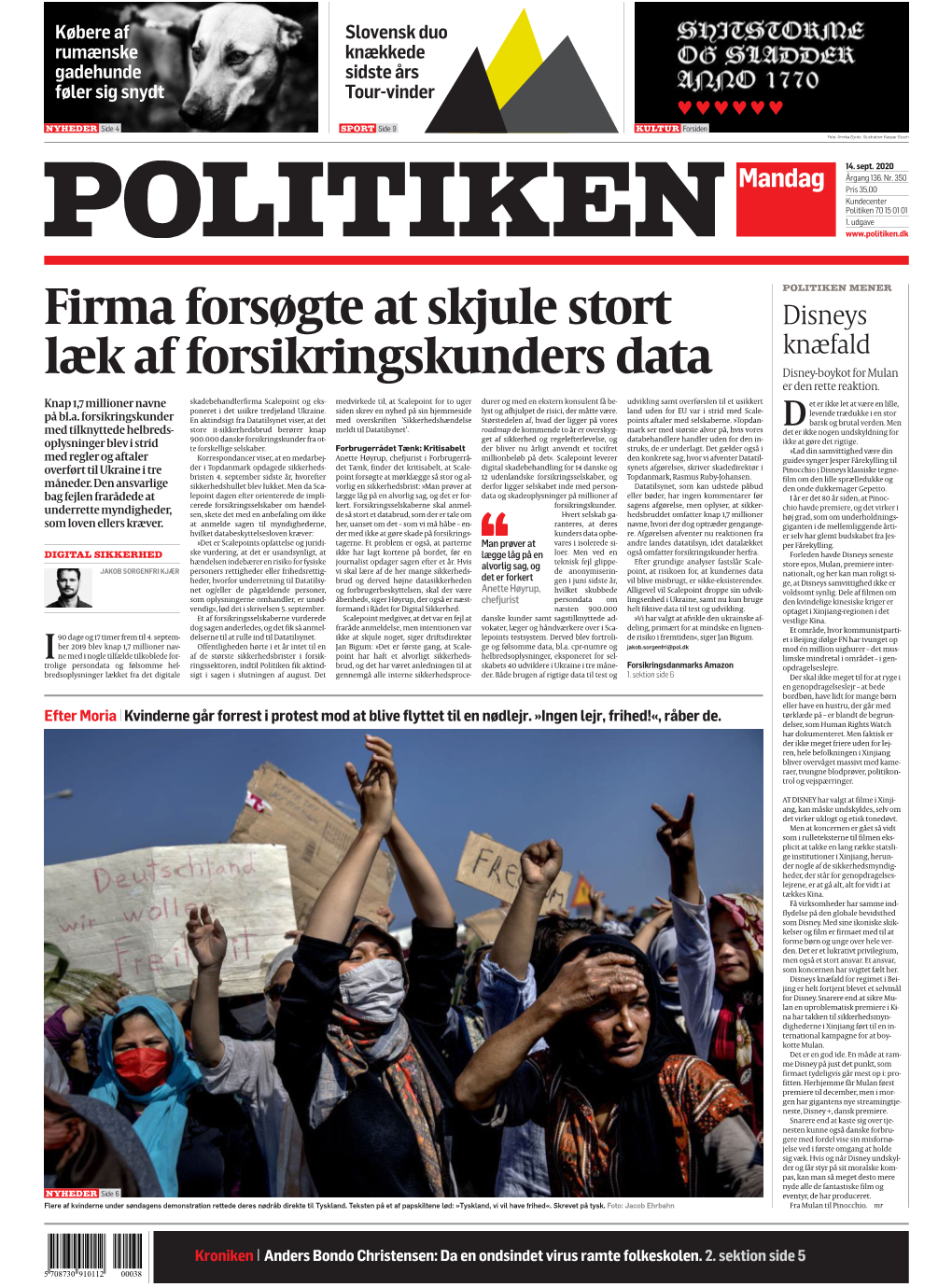 2020-09-14 Politiken - 14-09-2020