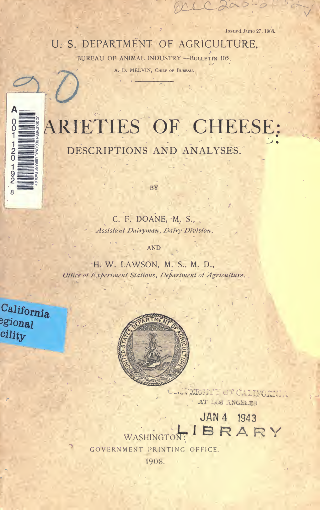 Varieties of Cheese : Descriptions and Analyses