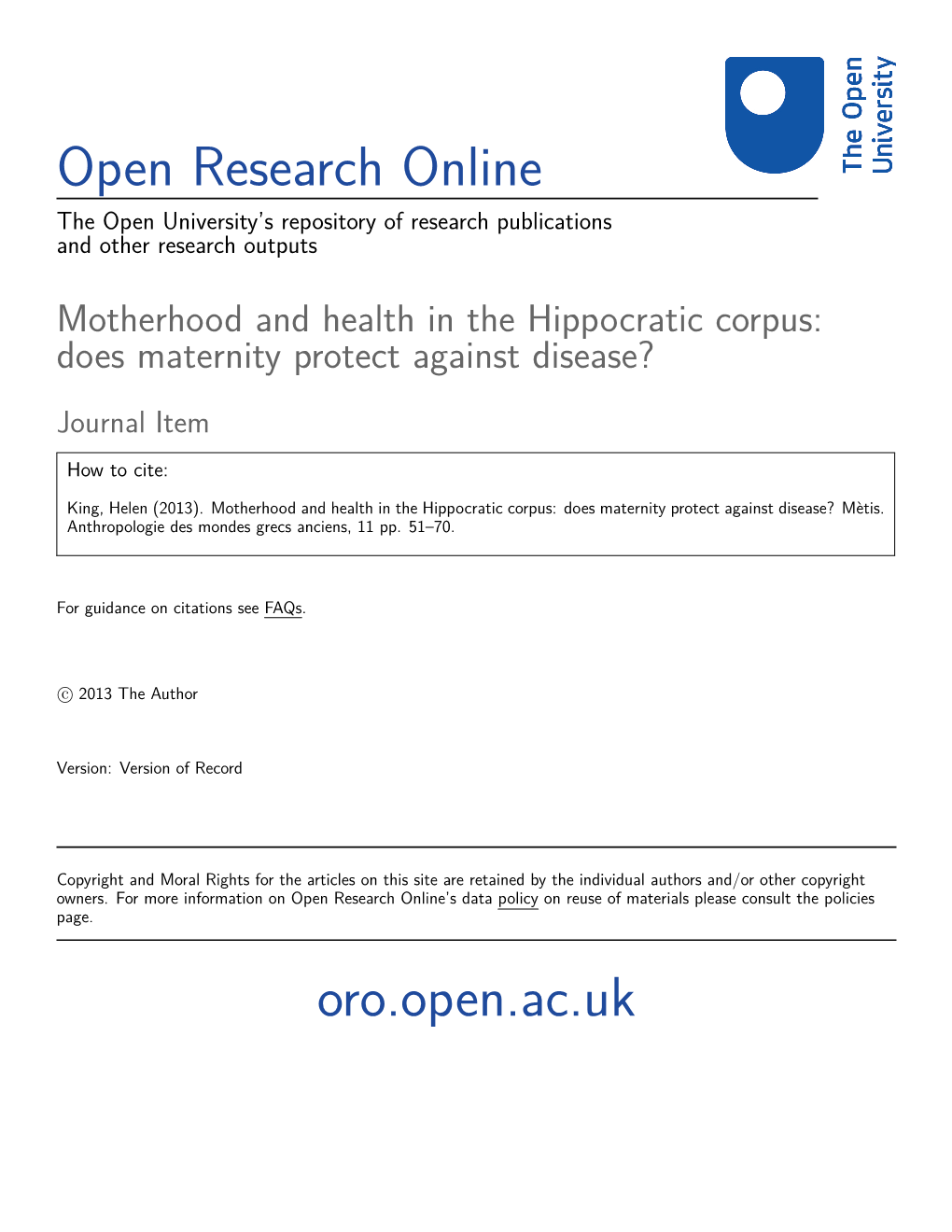 Open Research Online Oro.Open.Ac.Uk