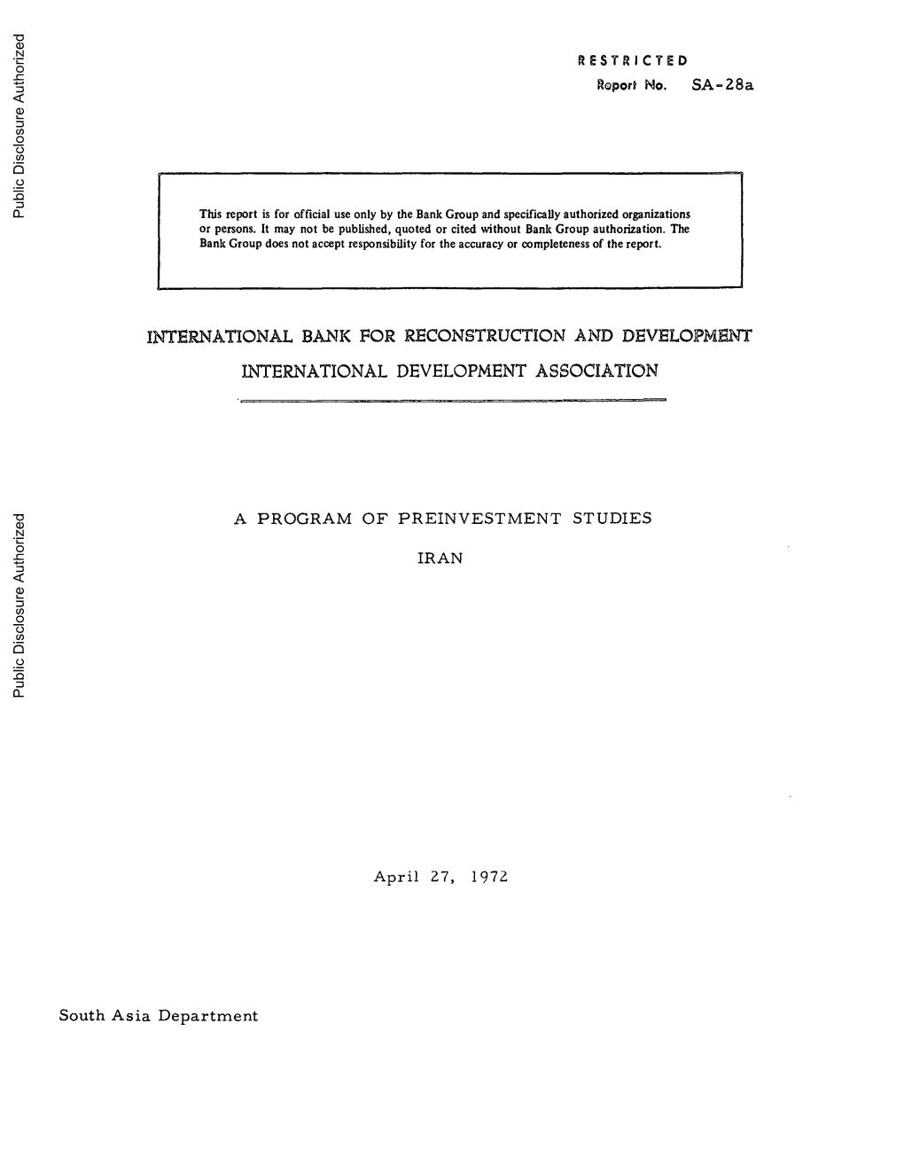 World Bank Document