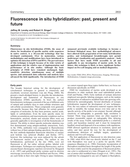 Fluorescence in Situ Hybridization: Past, Present and Future