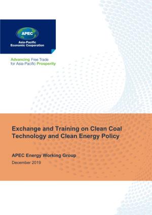 Exchange and Training on Clean Coal Technology and Clean Energy Policy