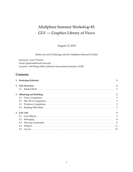 Allosphere Summer Workshop #2: GLV — Graphics Library of Views