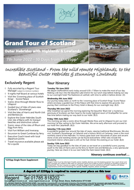 Grand Tour of Scotland Outer Hebrides with Highlands & Lowlands