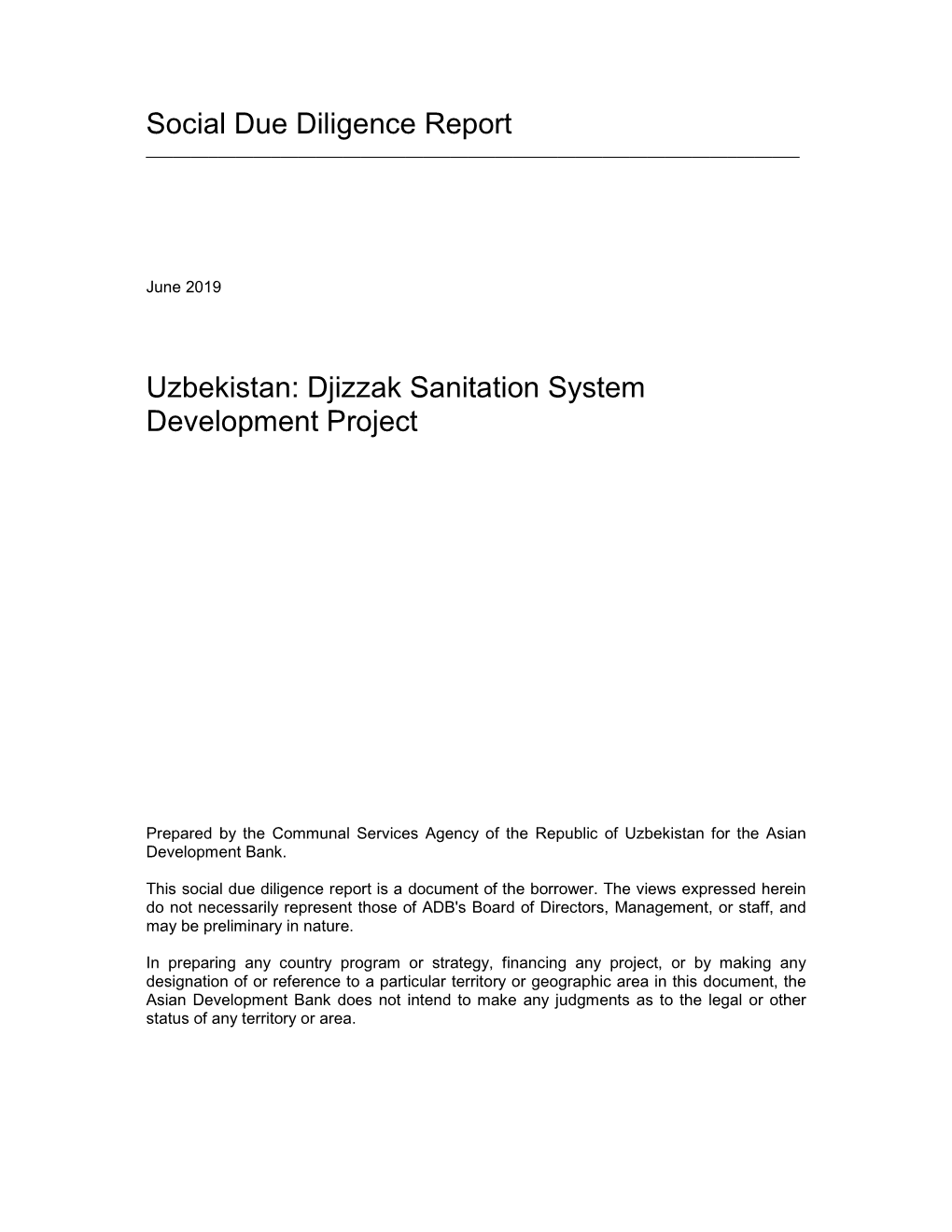 46135-002: Djizzak Sanitation System Development Project