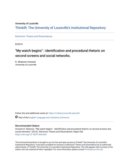 Identification and Procedural Rhetoric on Second Screens and Social Networks