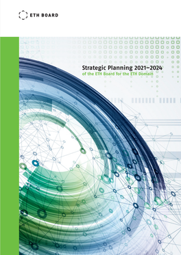 Strategic Planning 2021–2024 of the ETH Board for the ETH Domain Cover Photo the Strategic Focus Area Data Science (Cf