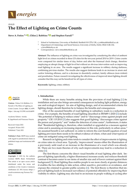 The Effect of Lighting on Crime Counts