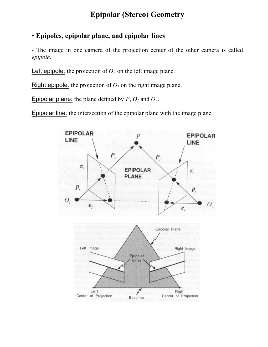 Epipolar Geometry