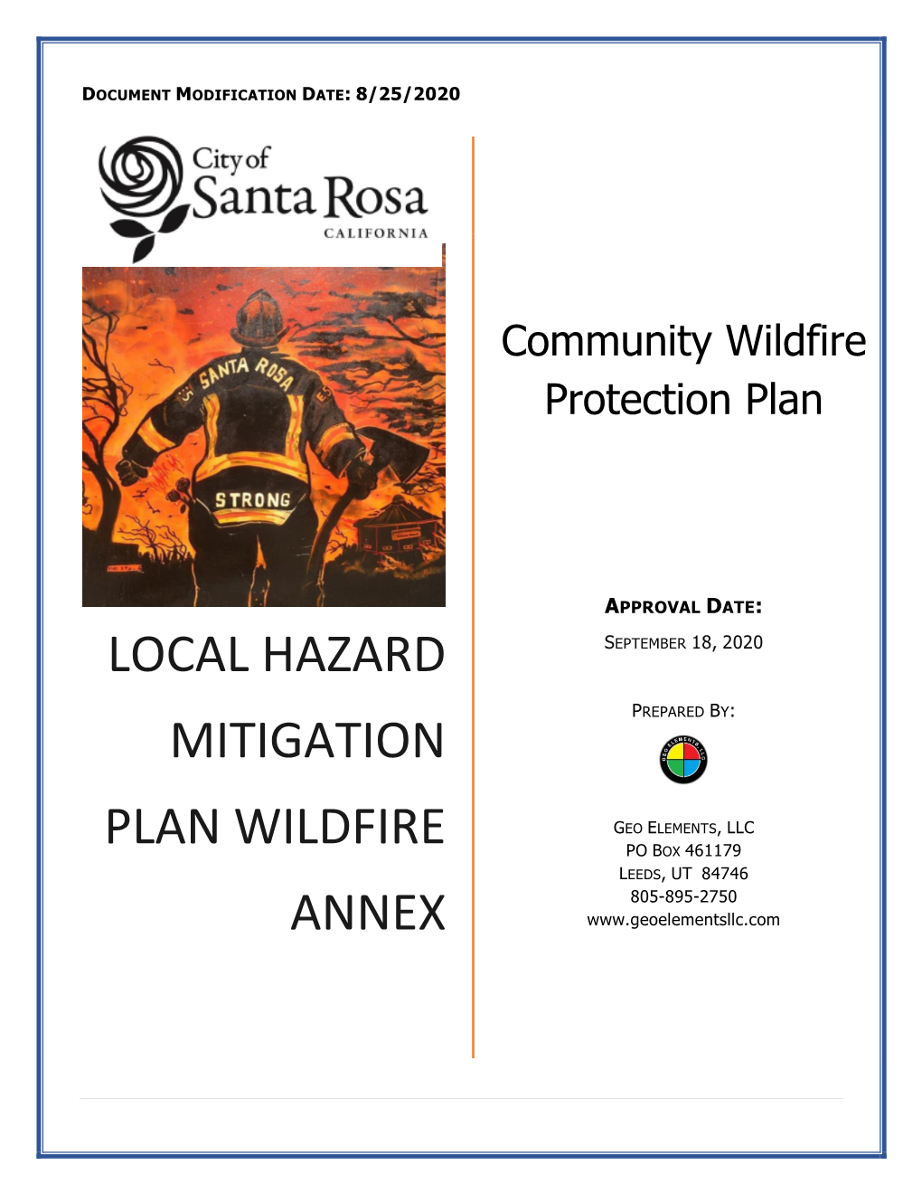Local Hazard Mitigation PLAN WILDFIRE ANNEX