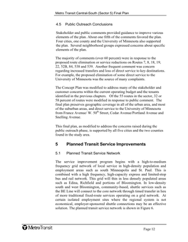 5 Planned Transit Service Improvements