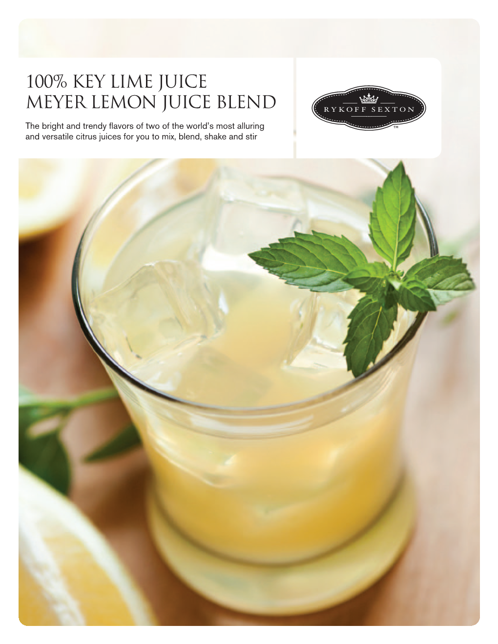 100% Key Lime Juice Meyer Lemon Juice Blend