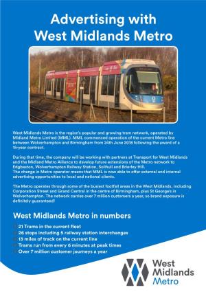 Advertising with West Midlands Metro