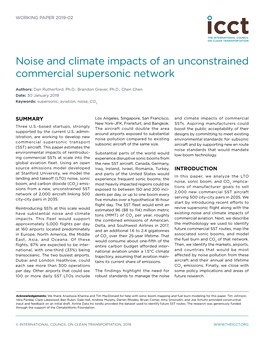 Noise and Climate Impacts of an Unconstrained Commercial Supersonic Network