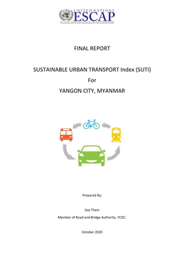 FINAL REPORT SUSTAINABLE URBAN TRANSPORT Index (SUTI)