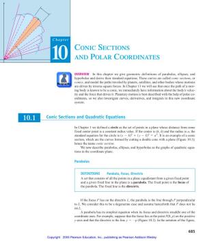 Conic Sections and Polar Coordinates