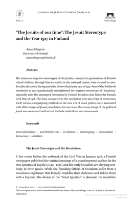 The Jesuits of Our Time”: the Jesuit Stereotype and the Year 1917 in Finland