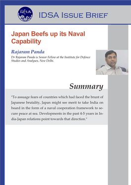 Japan Beefs up Its Naval Capability