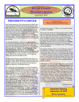 2010-09 September Newsletter