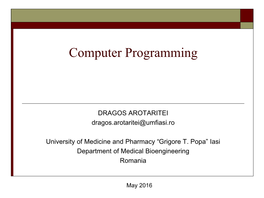 Computer Programming