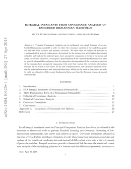 Arxiv:1804.10425V1 [Math.DG]