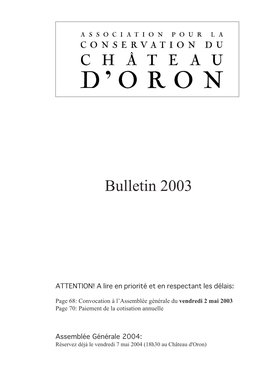 Bulletin 2003