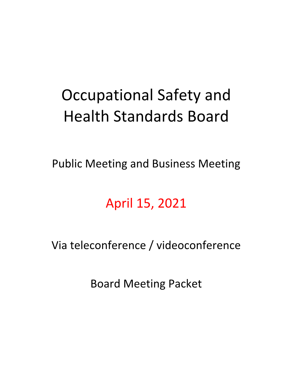 Occupational Safety and Health Standards Board
