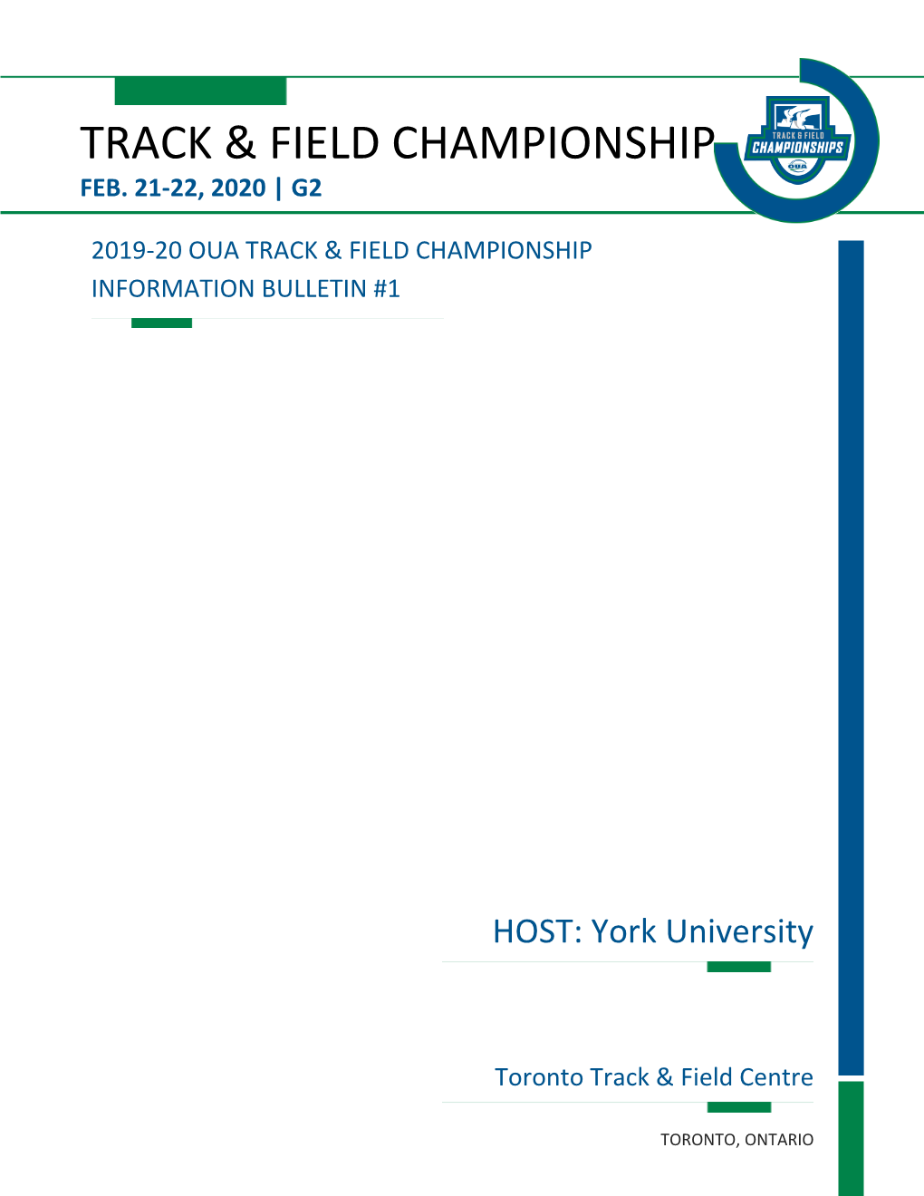 2020 OUA Track & Field Bulletin #1