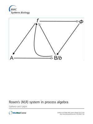 Rosen's (M,R) System in Process Algebra