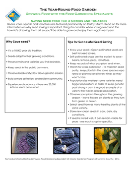 Save Seed? Tips for Successful Seed Saving