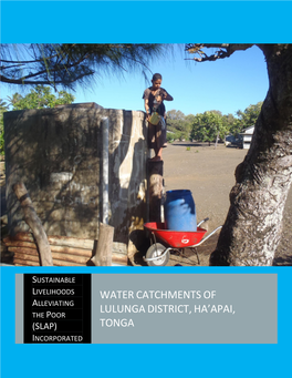Water Catchments of Lulunga District, Ha'apai, Tonga
