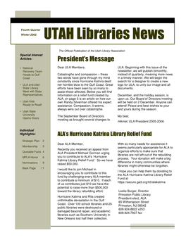 UTAH Libraries News