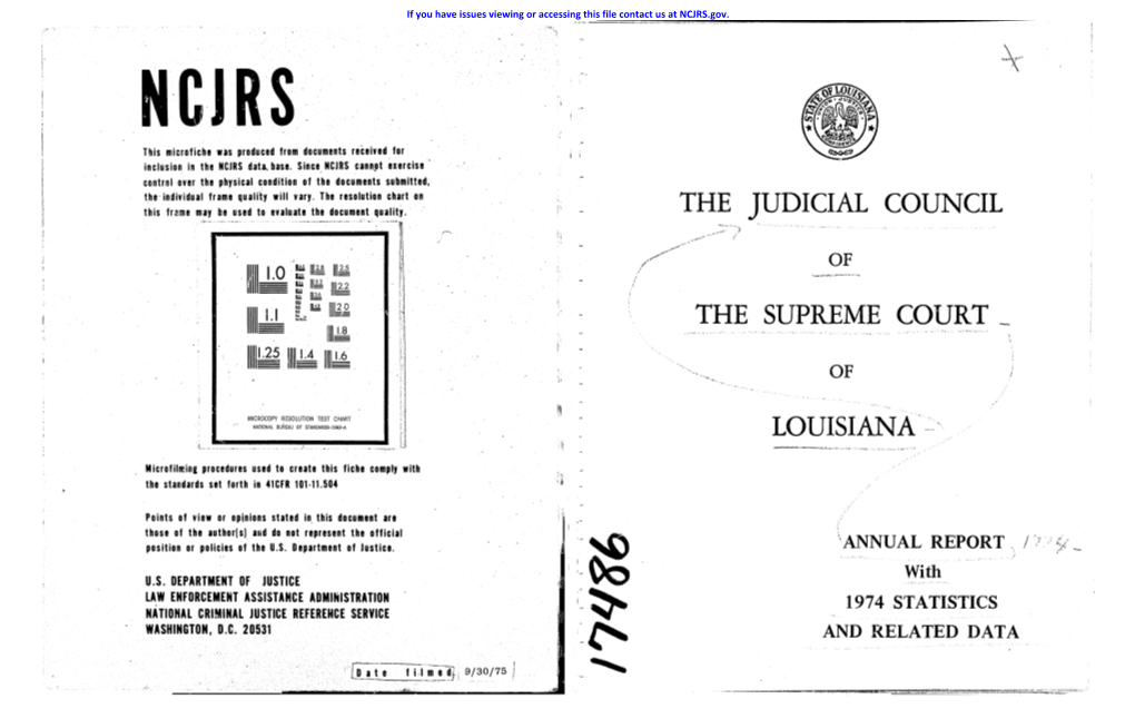 The Judicial Council the Supreme Court .~ Louisiana