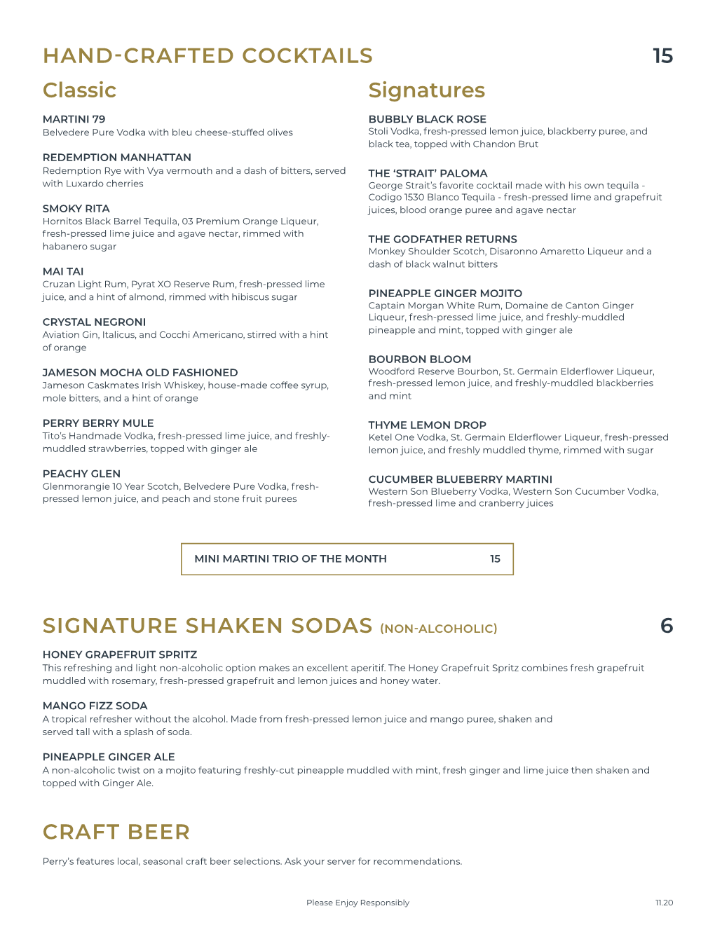 Hand-Crafted Cocktails 15 Signature Shaken Sodas