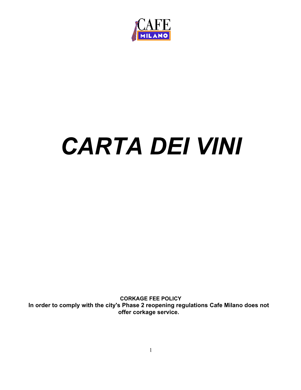 Carta Dei Vini