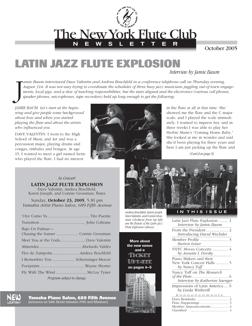 LATIN JAZZ FLUTE EXPLOSION Interview by Jamie Baum