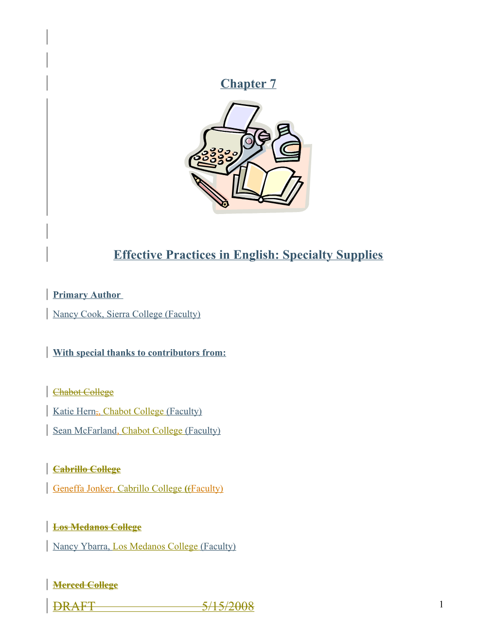 Effective Practices in English: Specialty Supplies