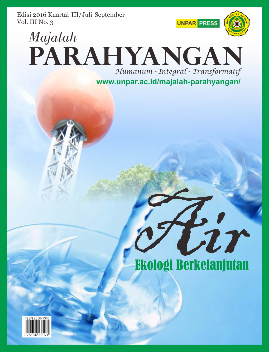 Majalah PARAHYANGAN Humanum - Integral - Transformatif