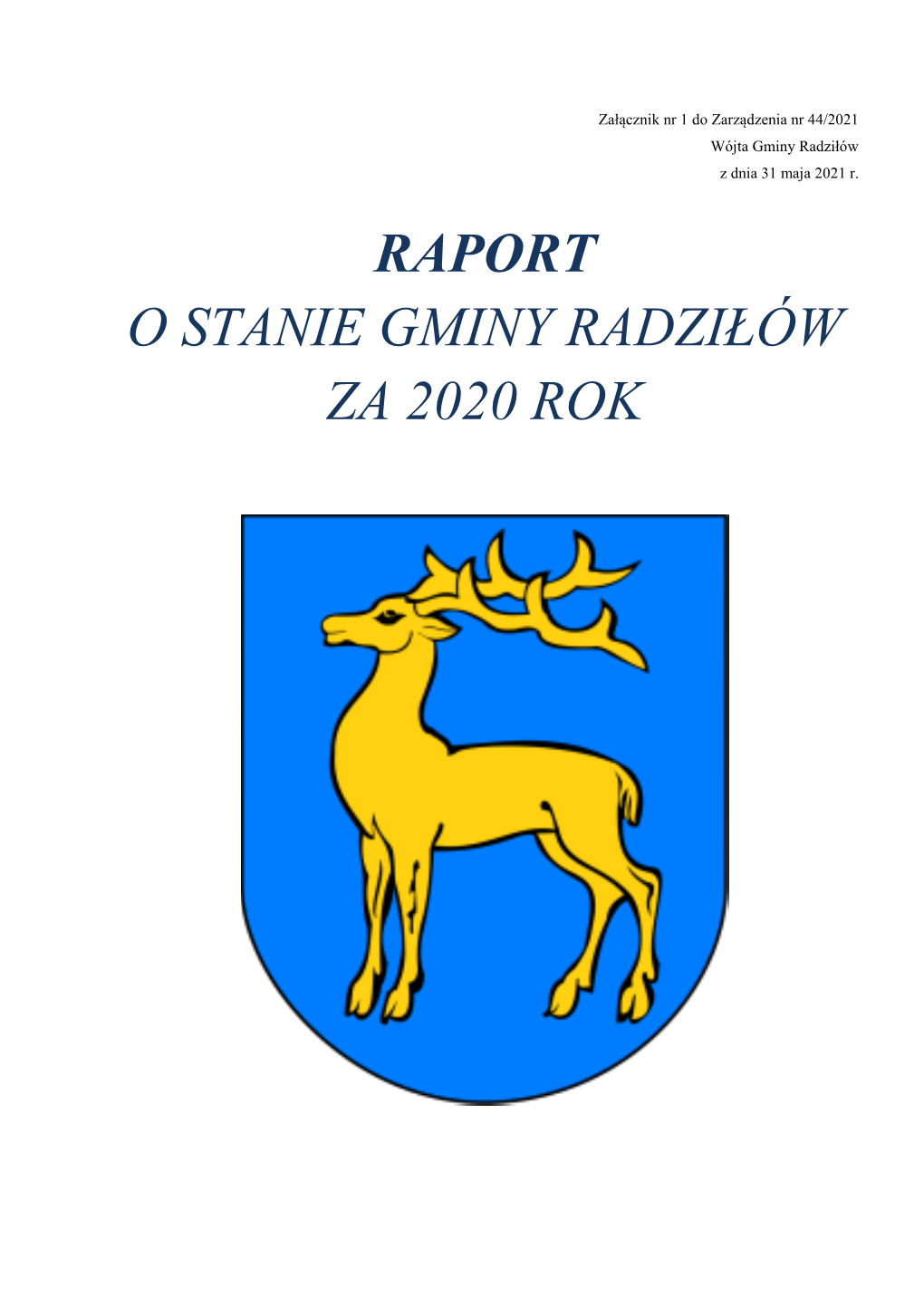 Raport O Stanie Gminy Radziłów Za 2020 Rok