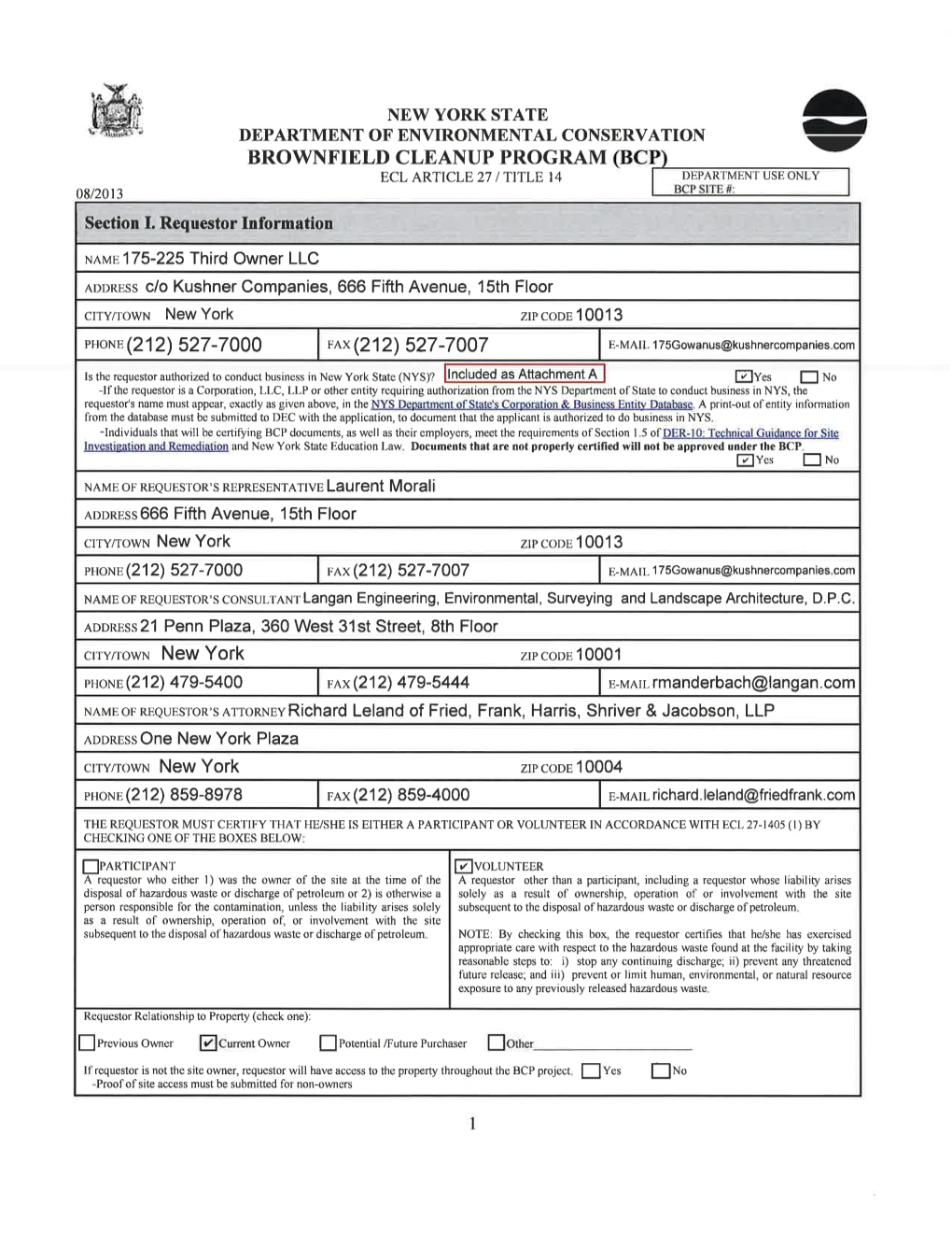 ATTACHMENT B Section II. Property Information