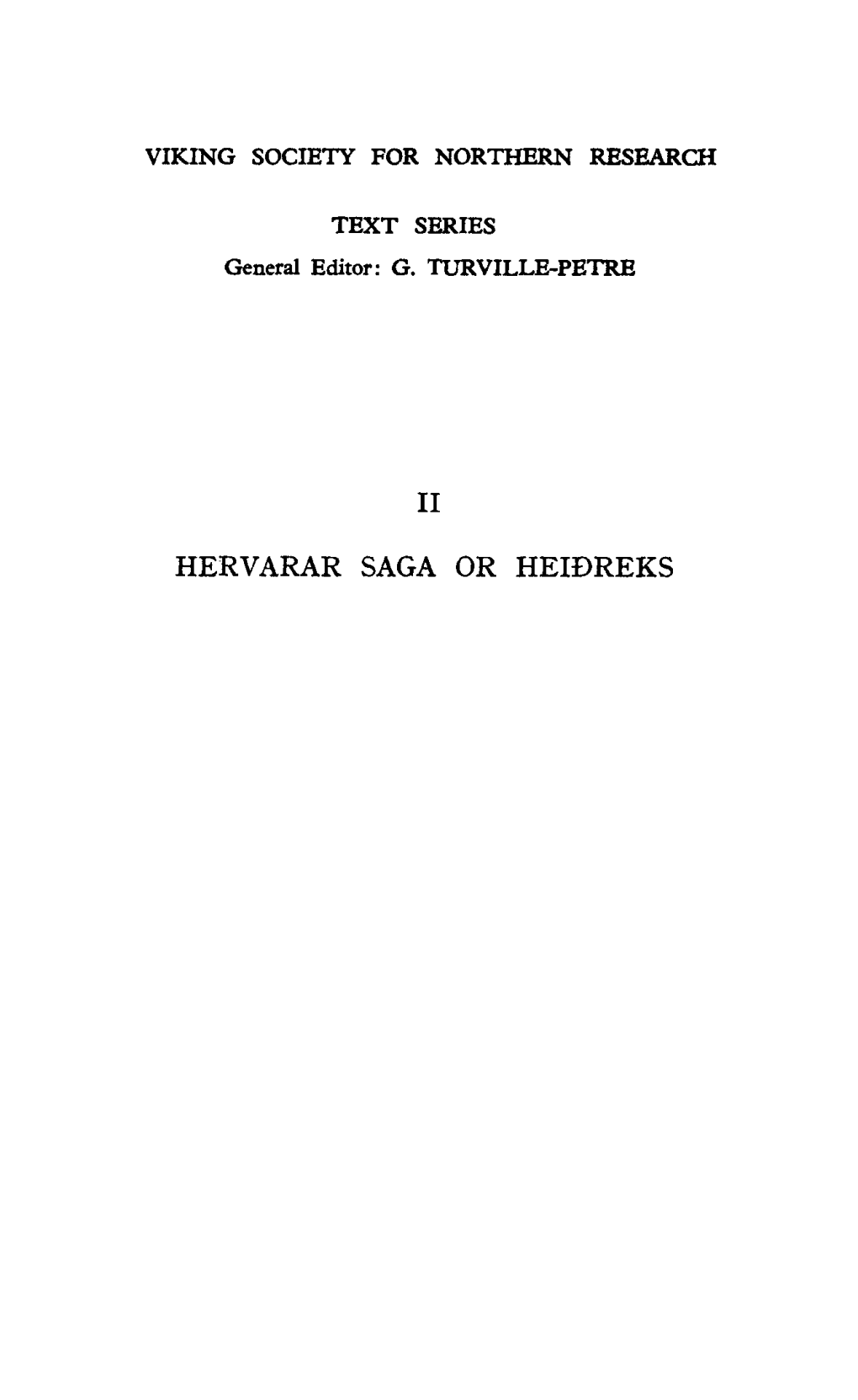 Hervarar Saga Or Heidreks