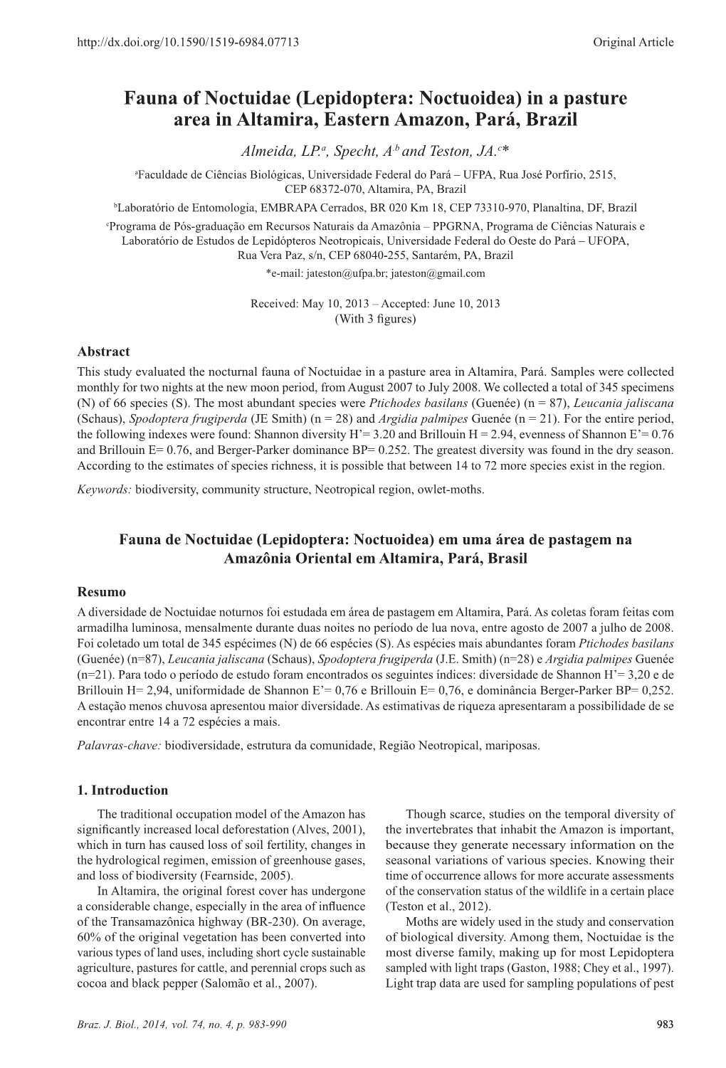 Fauna of Noctuidae (Lepidoptera: Noctuoidea)