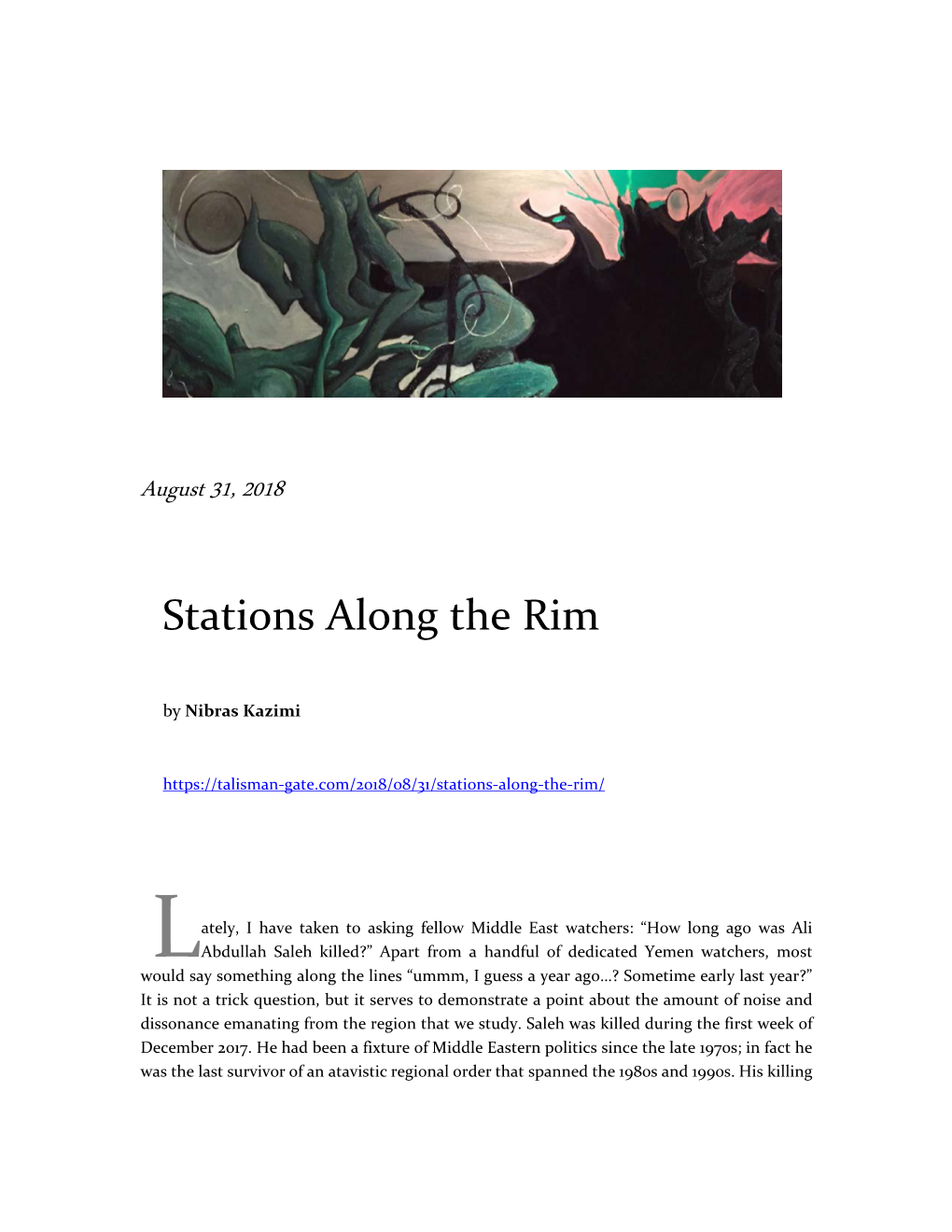 Stations Along the Rim