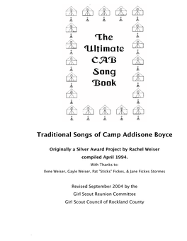 Traditional Songs of Camp Addisone Boyce