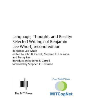 Language, Thought, and Reality: Foreword