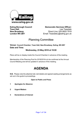 The Planning Committee of 18 April 2018 7 - 16